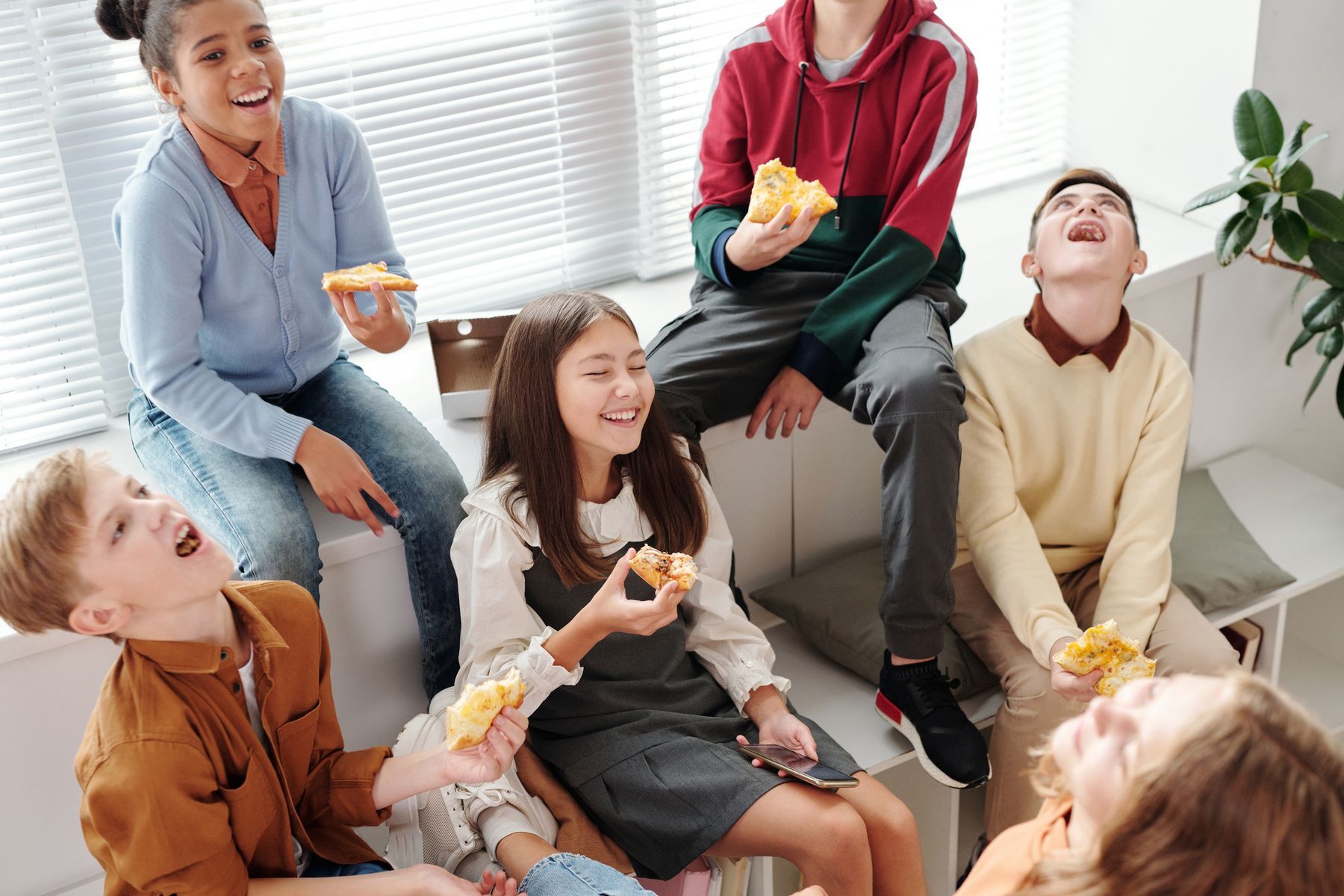 Pizza in the lobby